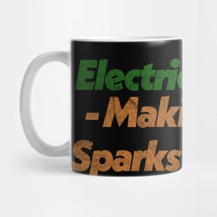 Electrician: Making Sparks Fly - Retro Style Design Mug